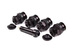523bMSBLACK sada čiernych bezdušových skrytých ventilov 4 ks pre otvor 11,3 mm